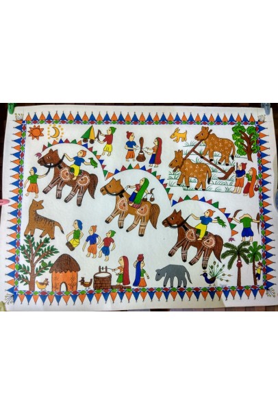Painting pithora art ( folk art ) 2